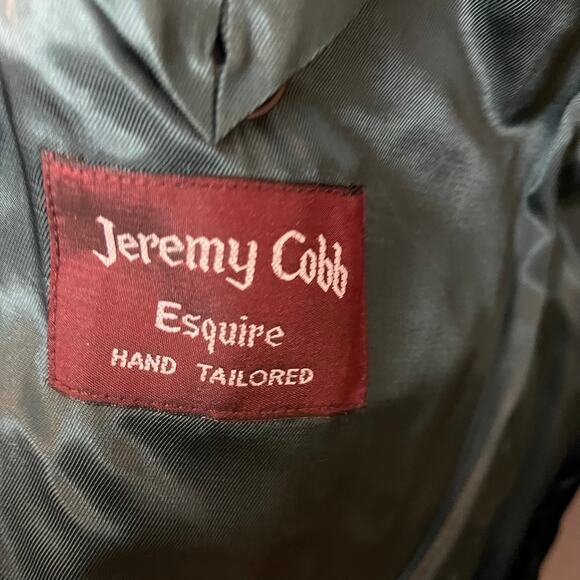 Jeremy Cobb Corduroy Academic Blazer Green Teal Suede Elbow Patch Sport Coat 40R - Picture 8 of 8